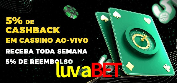 Promoções do cassino ao Vivo luvabet